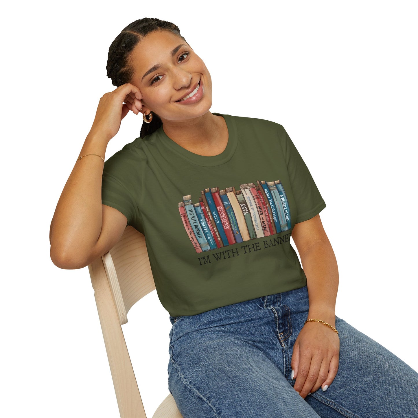 I'm With The Banned Shirt | Reading | Librarian Teacher | Banned Books | Book Lover Gift | Bookworm | Bookish | Booktrovert | Worlds Book Day | BookTok