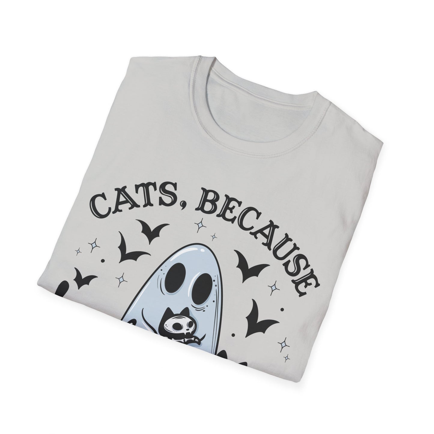 Cats, because people are creepy Halloween t-shirt, cat lovers, cat lover shirt, summerween, ghost lover, funny ghost tee, cat shirt, Halloween summer