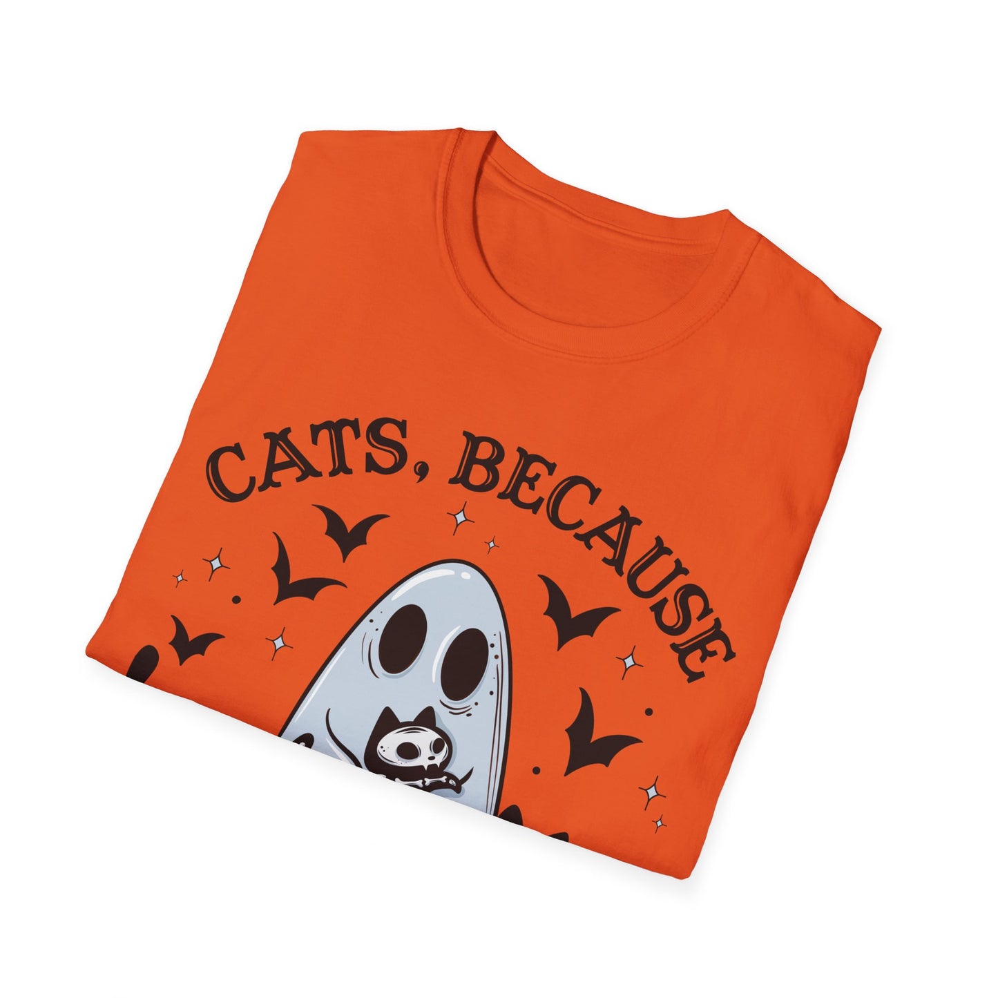 Cats, because people are creepy Halloween t-shirt, cat lovers, cat lover shirt, summerween, ghost lover, funny ghost tee, cat shirt, Halloween summer