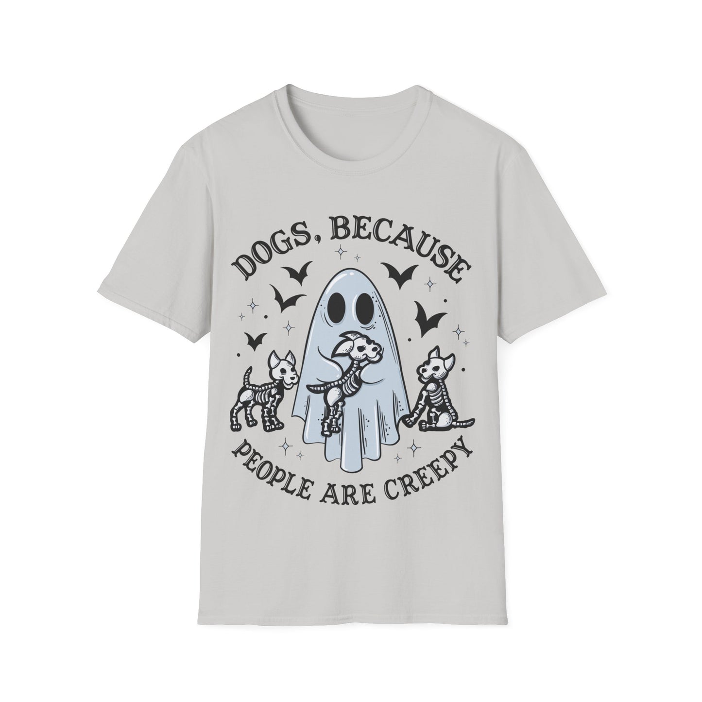 Dogs because people are creepy Halloween t-shirt, ghost and dogs shirt, dog halloween shirt, funny summerween tee