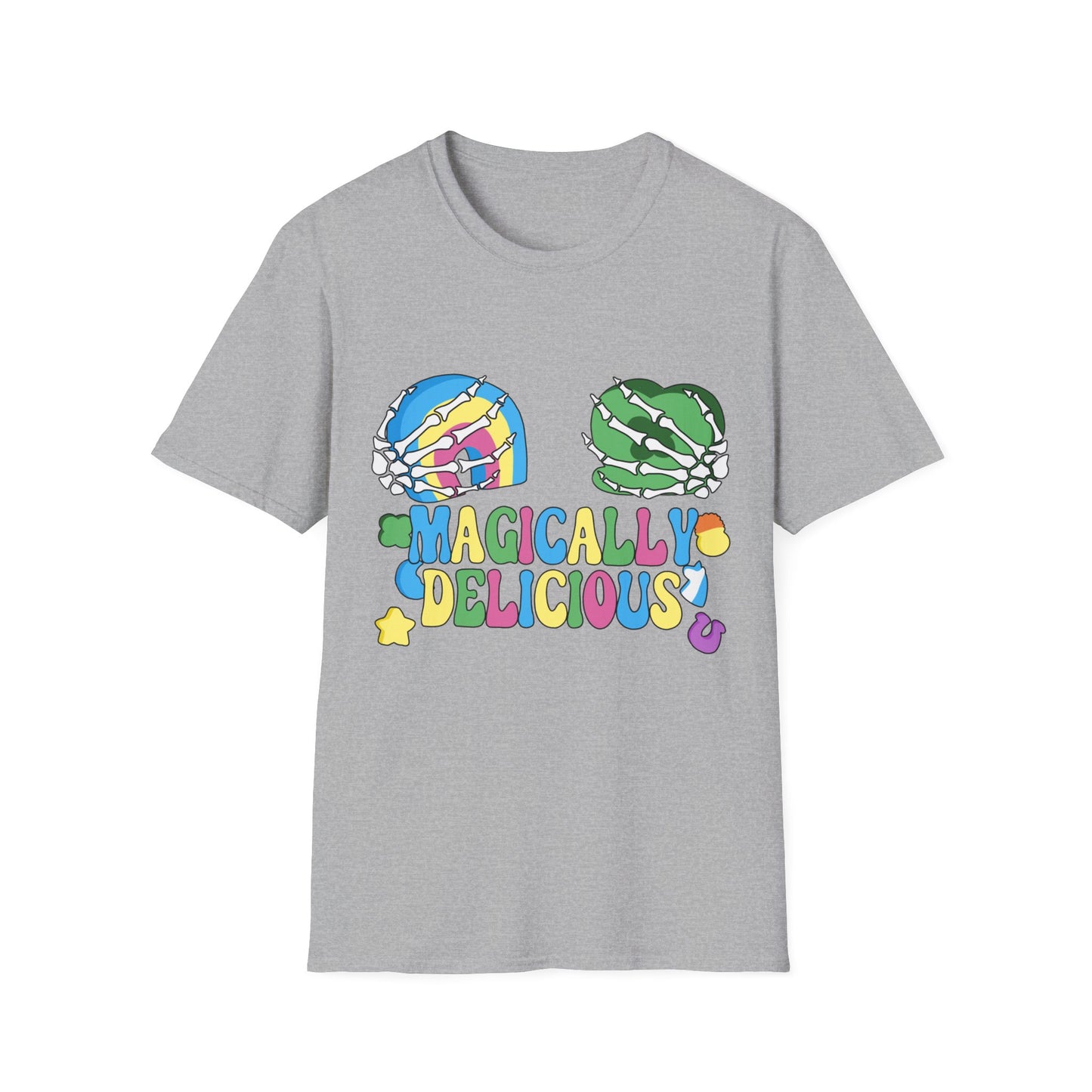 Magically delicious t-shirt | Delish Tee | Lucky Charms | Funny Skeleton | St. Patrick's Day | Patty's | Paddy's | Luck | Silly | Marshmellows | Rainbow | Shamrock | Horseshoe