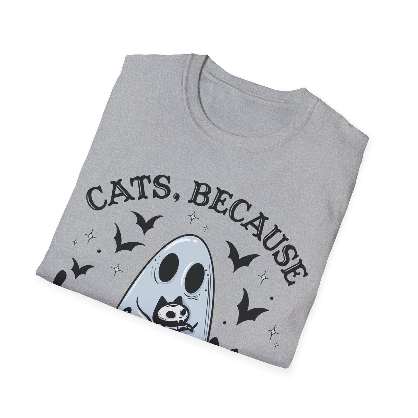 Cats, because people are creepy Halloween t-shirt, cat lovers, cat lover shirt, summerween, ghost lover, funny ghost tee, cat shirt, Halloween summer