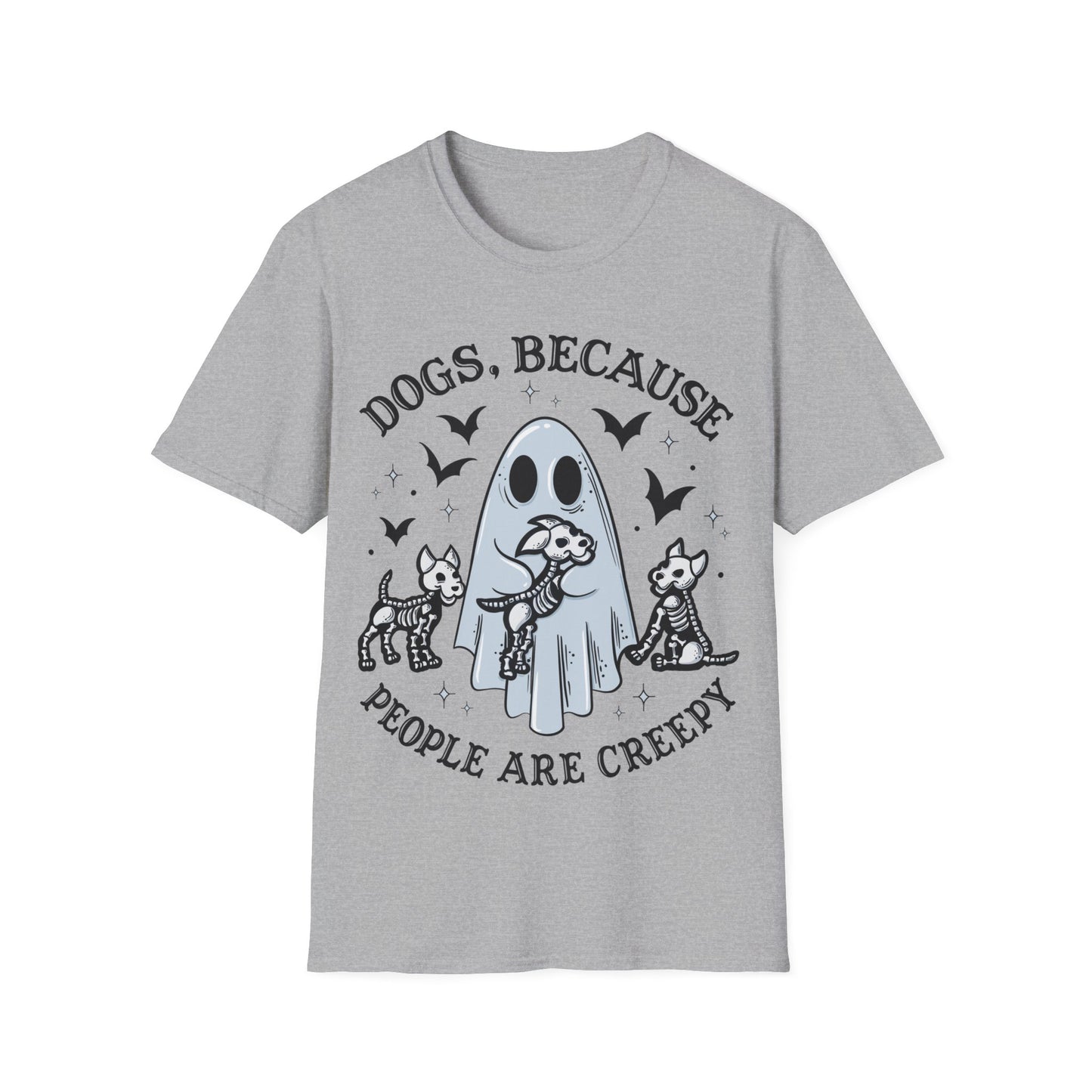 Dogs because people are creepy Halloween t-shirt, ghost and dogs shirt, dog halloween shirt, funny summerween tee