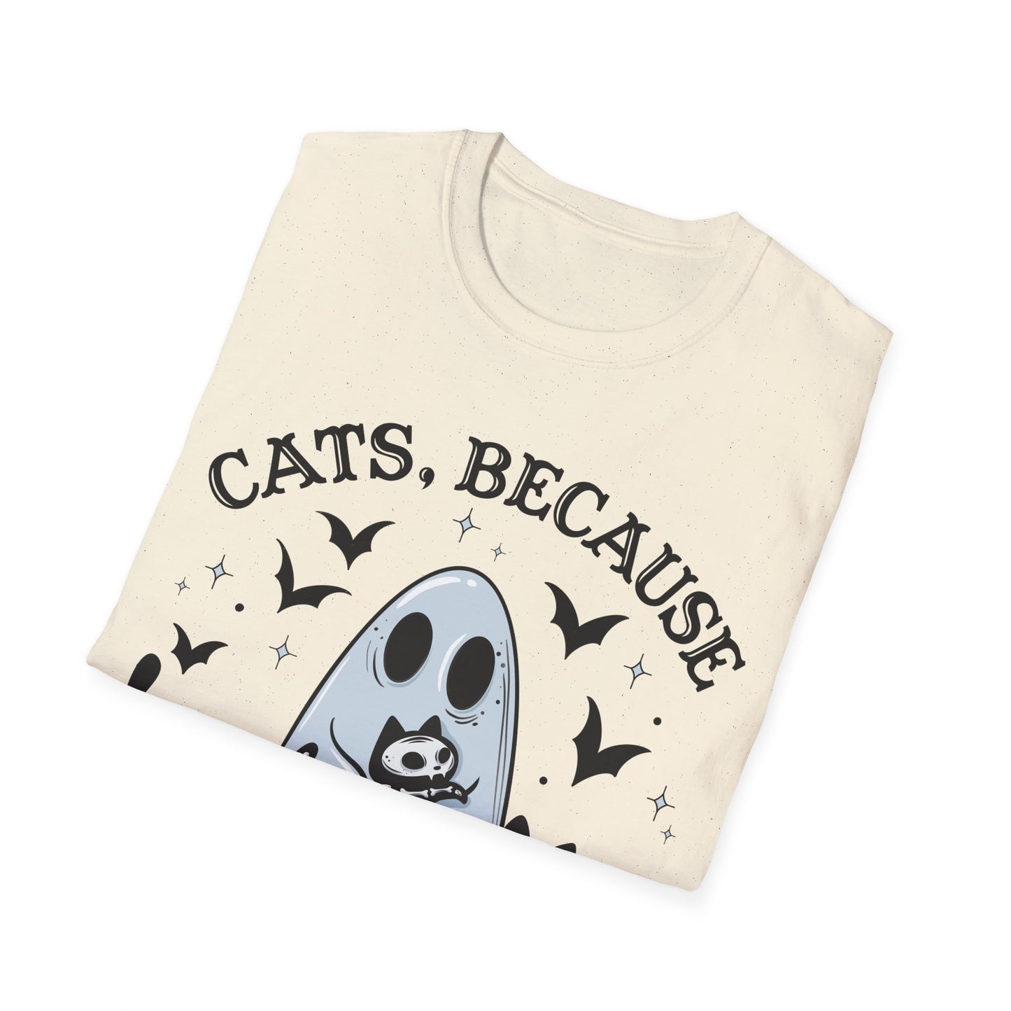 Cats, because people are creepy Halloween t-shirt, cat lovers, cat lover shirt, summerween, ghost lover, funny ghost tee, cat shirt, Halloween summer