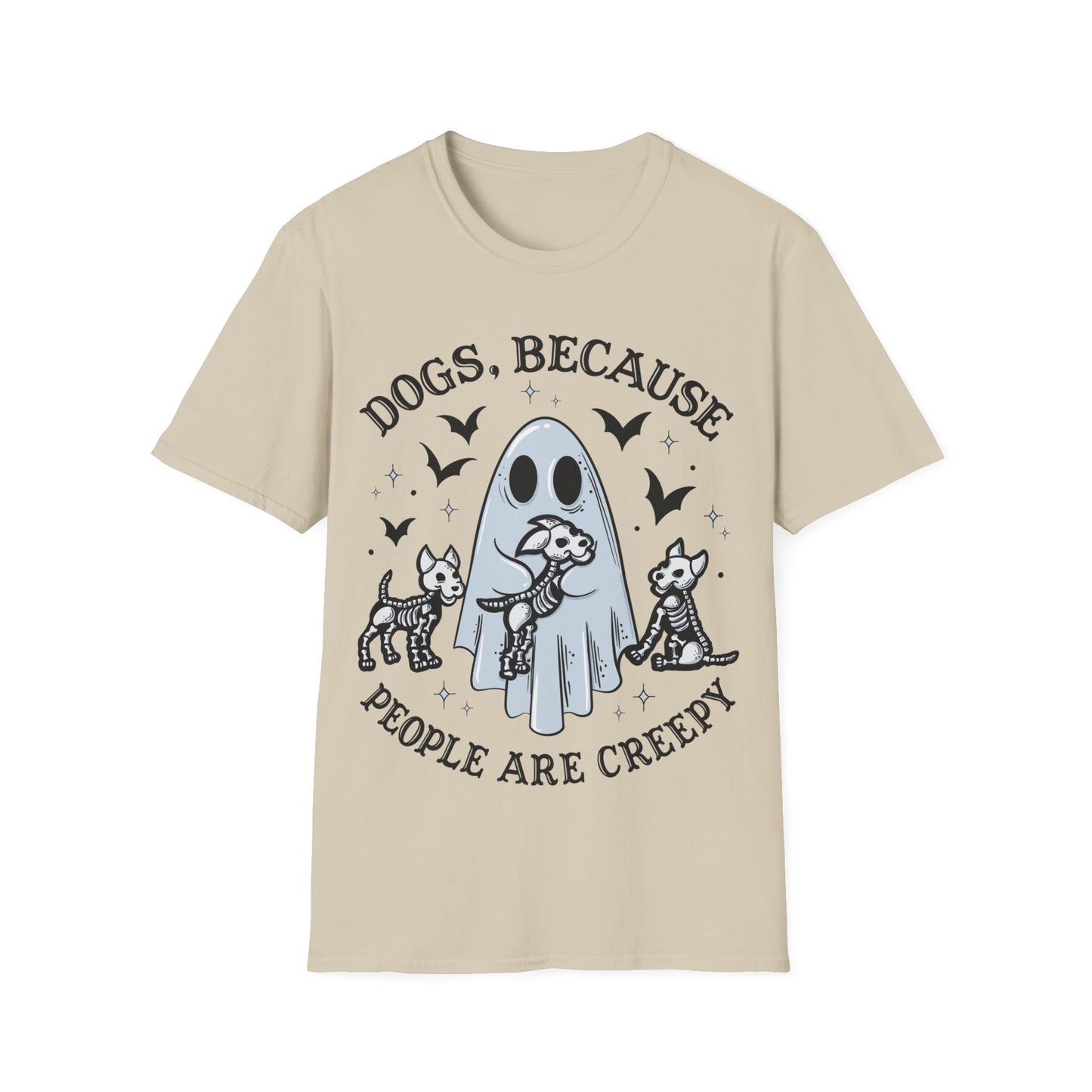 Dogs because people are creepy Halloween t-shirt, ghost and dogs shirt, dog halloween shirt, funny summerween tee