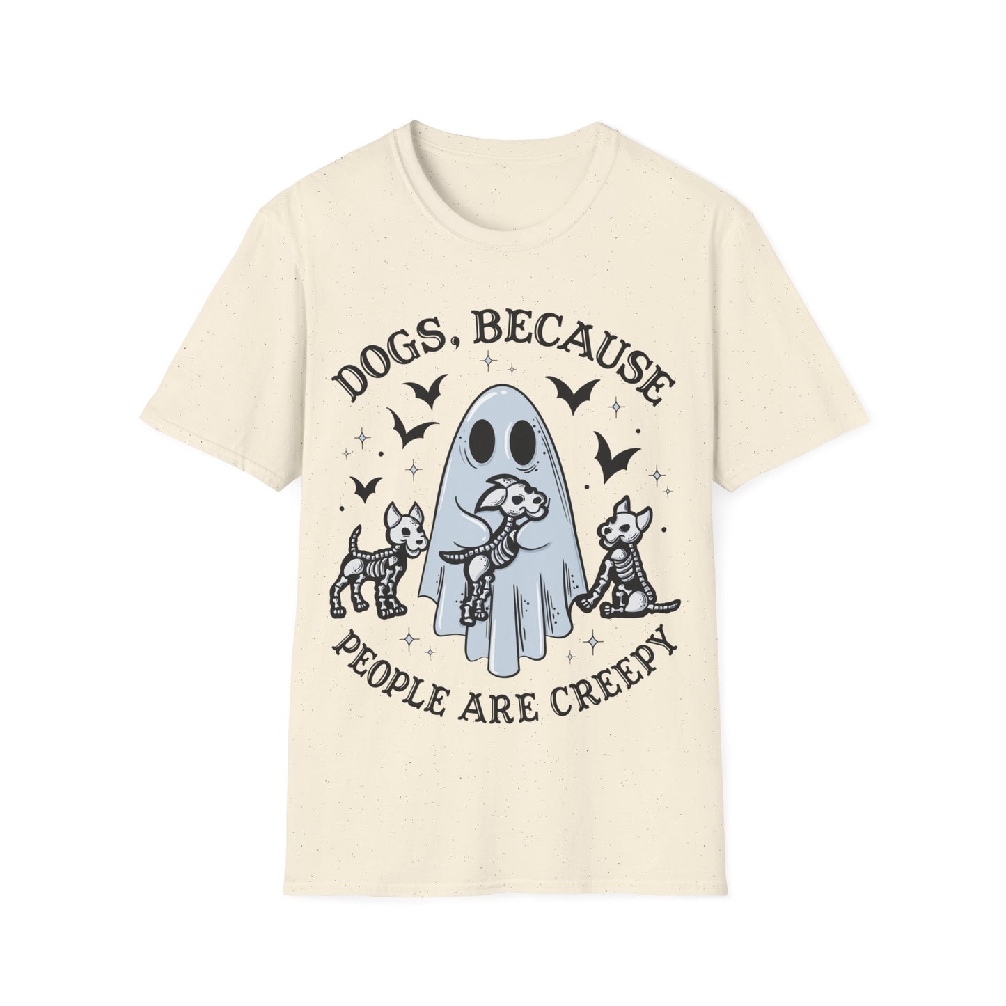 Dogs because people are creepy Halloween t-shirt, ghost and dogs shirt, dog halloween shirt, funny summerween tee