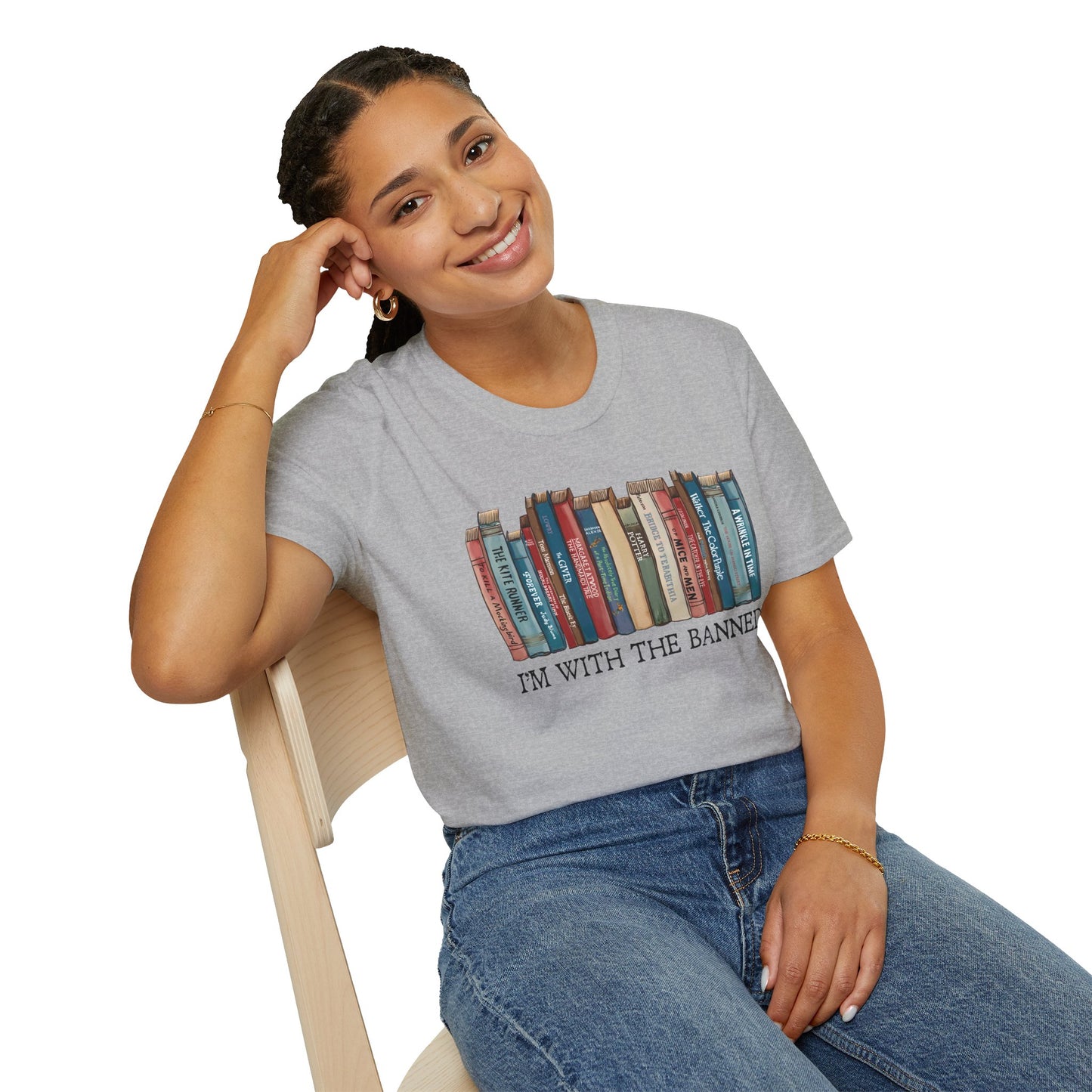 I'm With The Banned Shirt | Reading | Librarian Teacher | Banned Books | Book Lover Gift | Bookworm | Bookish | Booktrovert | Worlds Book Day | BookTok