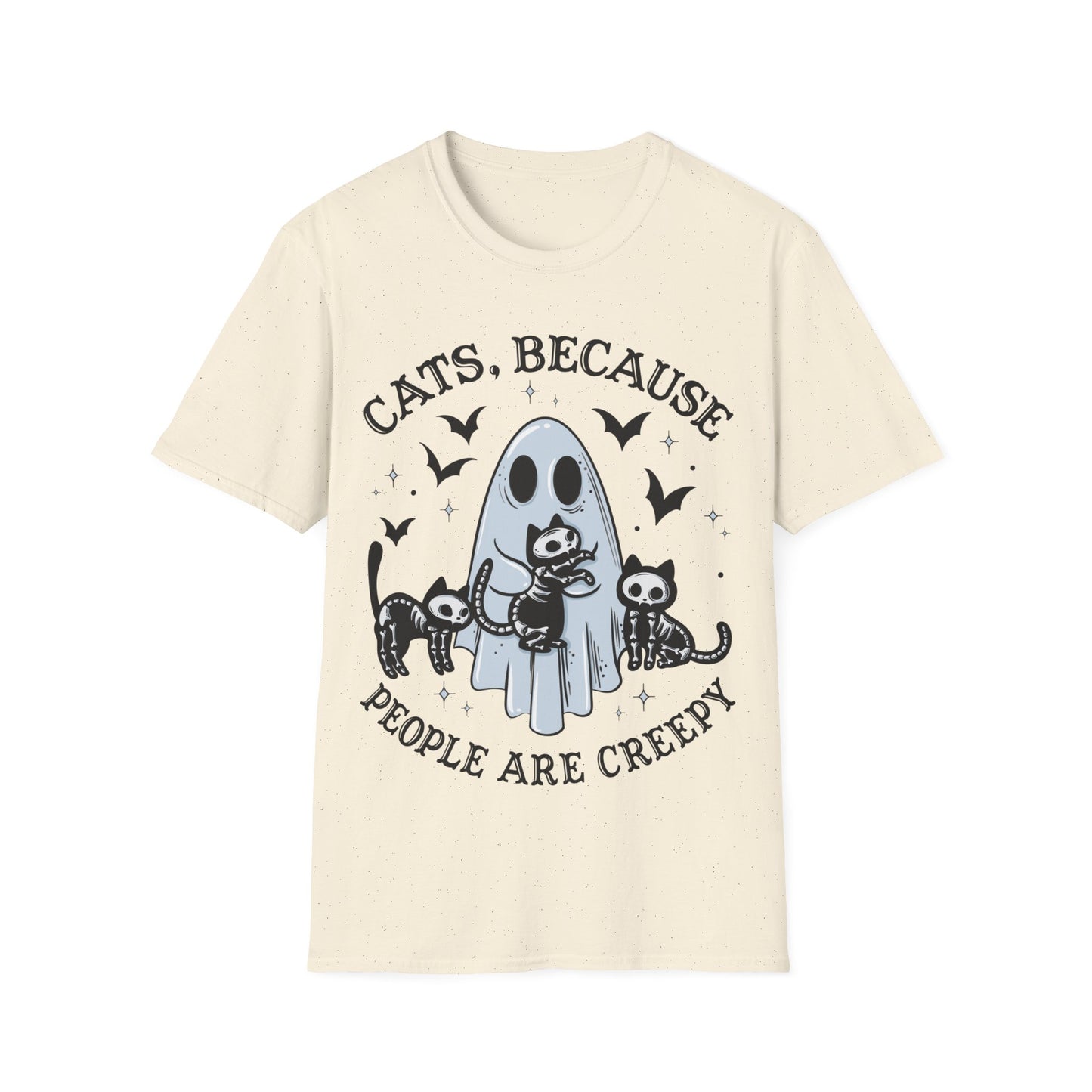 Cats, because people are creepy Halloween t-shirt, cat lovers, cat lover shirt, summerween, ghost lover, funny ghost tee, cat shirt, Halloween summer
