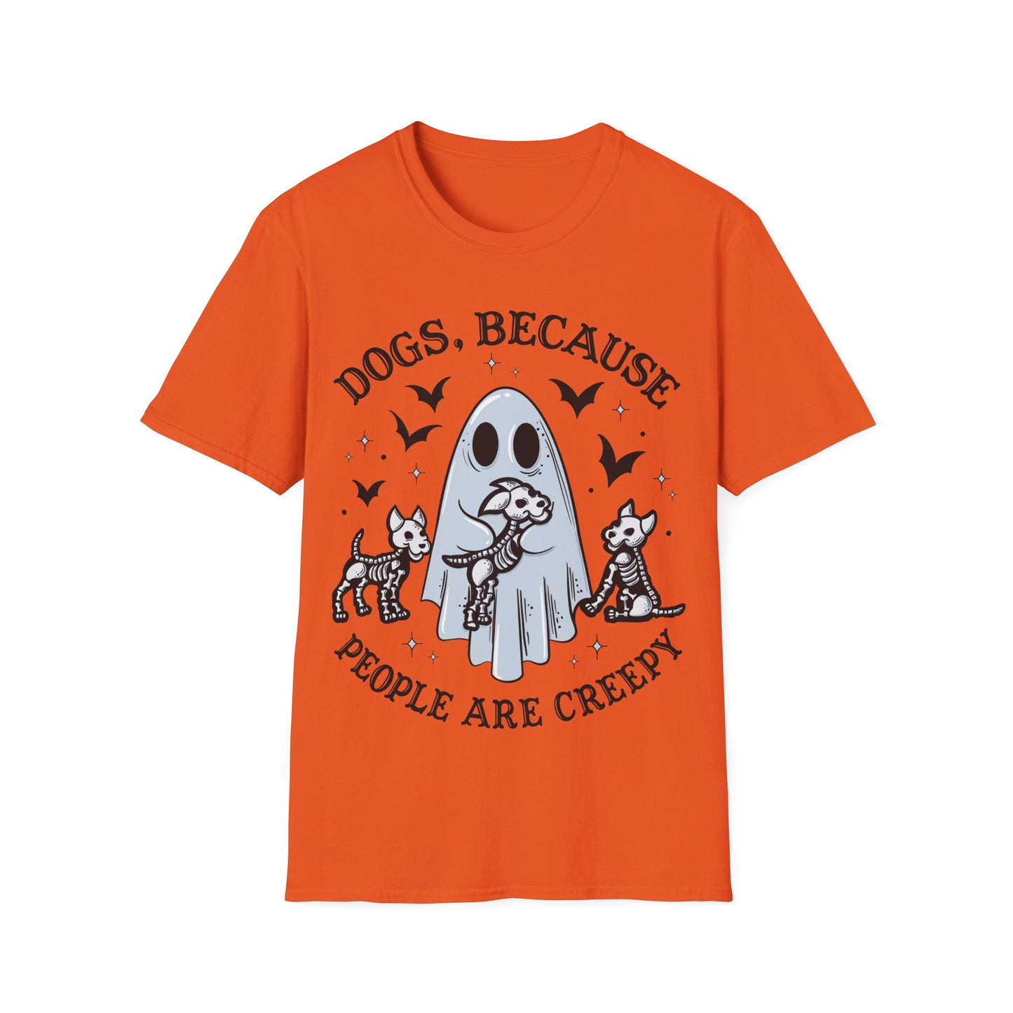 Dogs because people are creepy Halloween t-shirt, ghost and dogs shirt, dog halloween shirt, funny summerween tee