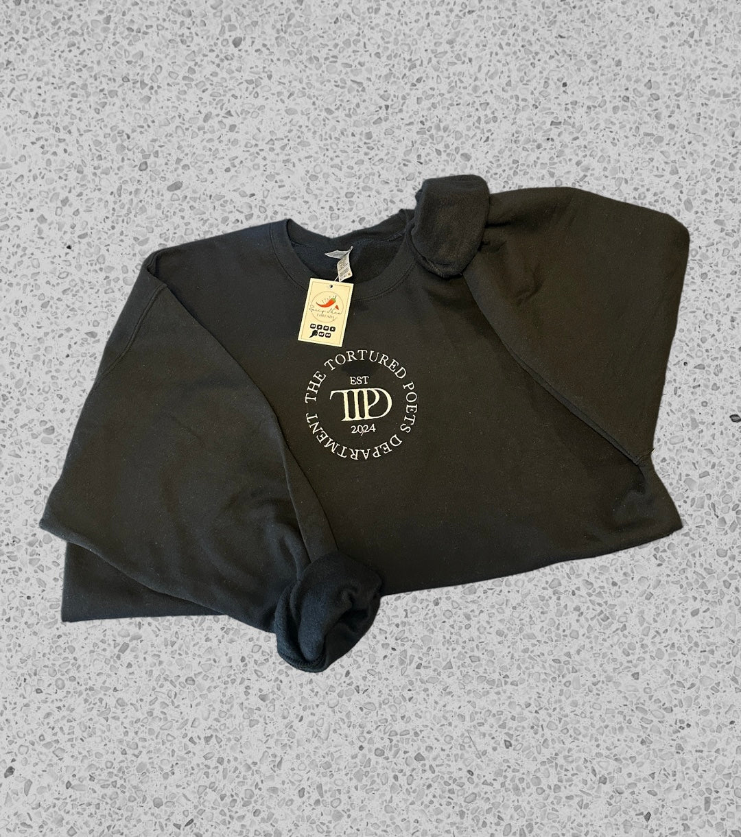 The Tortured Poets Department embroidered crewneck | Taylor Swift | TS |Taylors Version | Swiftie | Travis Kelce | T Swift | TTPD
