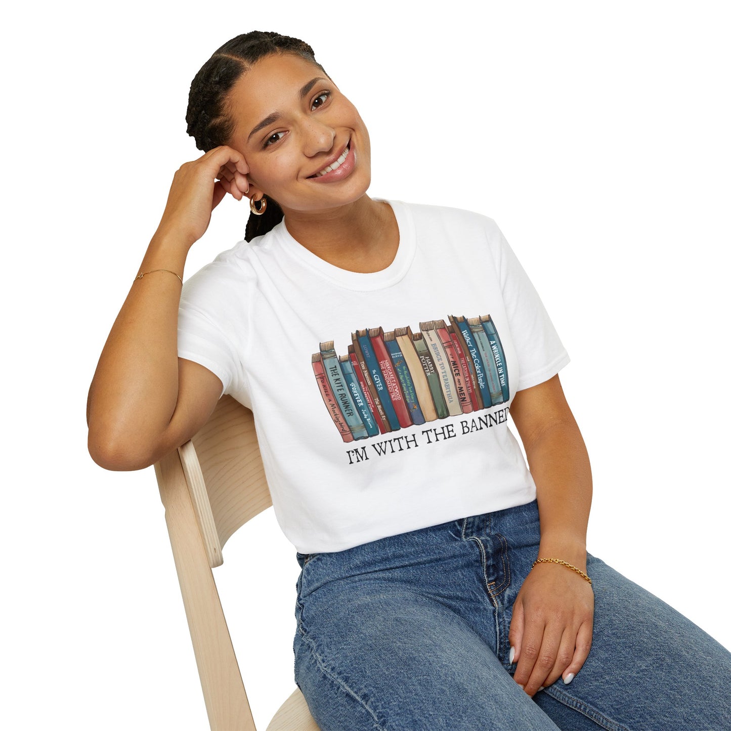I'm With The Banned Shirt | Reading | Librarian Teacher | Banned Books | Book Lover Gift | Bookworm | Bookish | Booktrovert | Worlds Book Day | BookTok