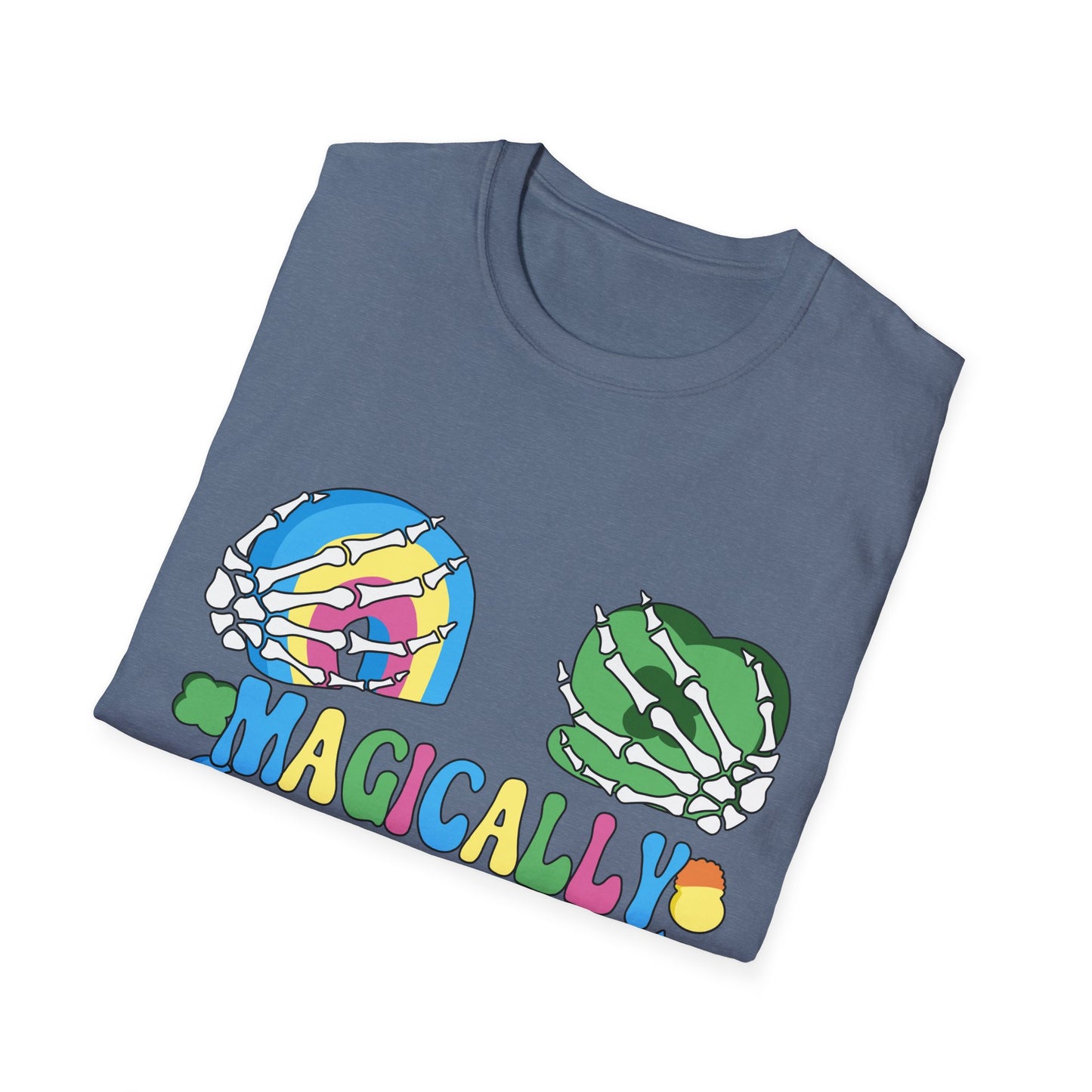 Magically delicious t-shirt | Delish Tee | Lucky Charms | Funny Skeleton | St. Patrick's Day | Patty's | Paddy's | Luck | Silly | Marshmellows | Rainbow | Shamrock | Horseshoe