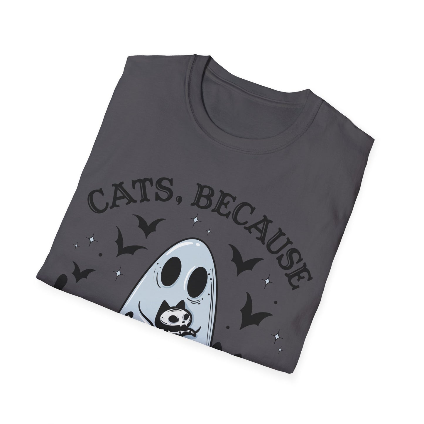Cats, because people are creepy Halloween t-shirt, cat lovers, cat lover shirt, summerween, ghost lover, funny ghost tee, cat shirt, Halloween summer