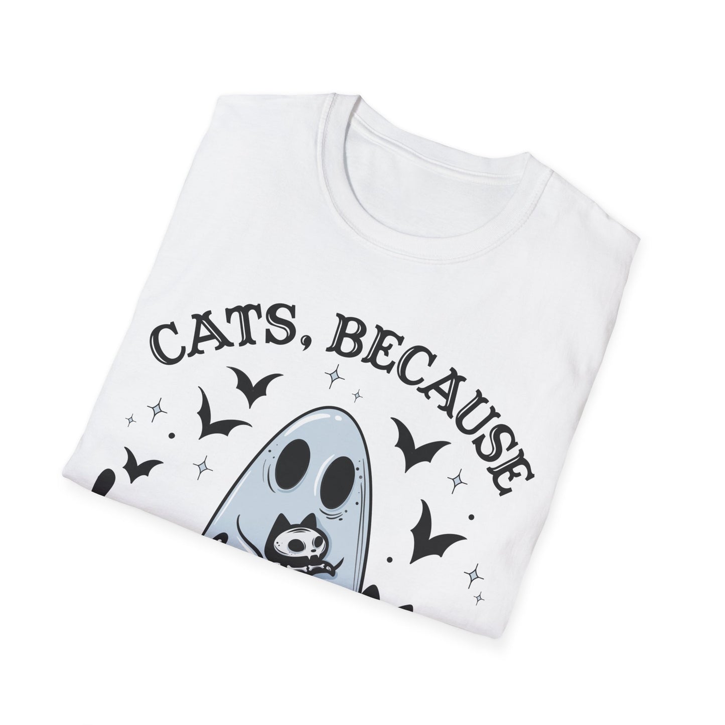 Cats, because people are creepy Halloween t-shirt, cat lovers, cat lover shirt, summerween, ghost lover, funny ghost tee, cat shirt, Halloween summer