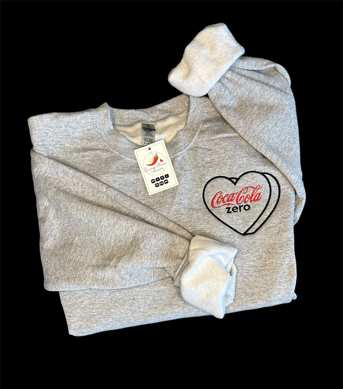 Coke Zero embroidered Crewneck | Coca-Cola tee | Coca Cola shirt | Unisex | fun shirt | Soda lover addict | trendy | embroidery custom