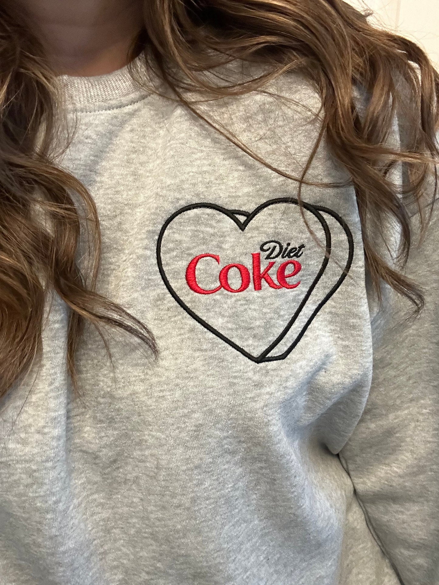 Diet Coke embroidered Crewneck | hoodie | Gifts for her | Diet Coke Addict | T-Shirt| Mother's day | Coca Cola | Soda l Valentine’s Day
