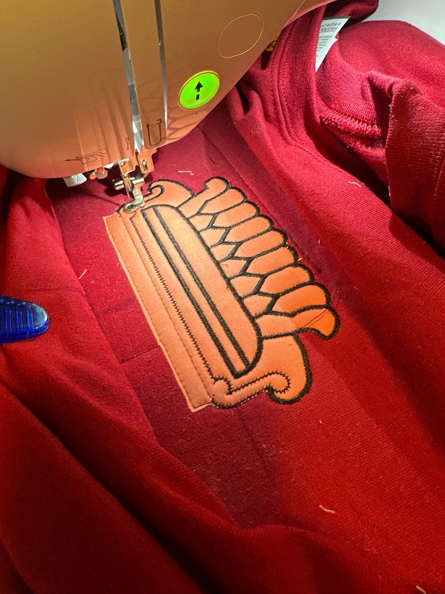 Friends Couch Applique embroidery file | Friends | Orange couch | Pivot | Friends show | embroidery file | digitized file