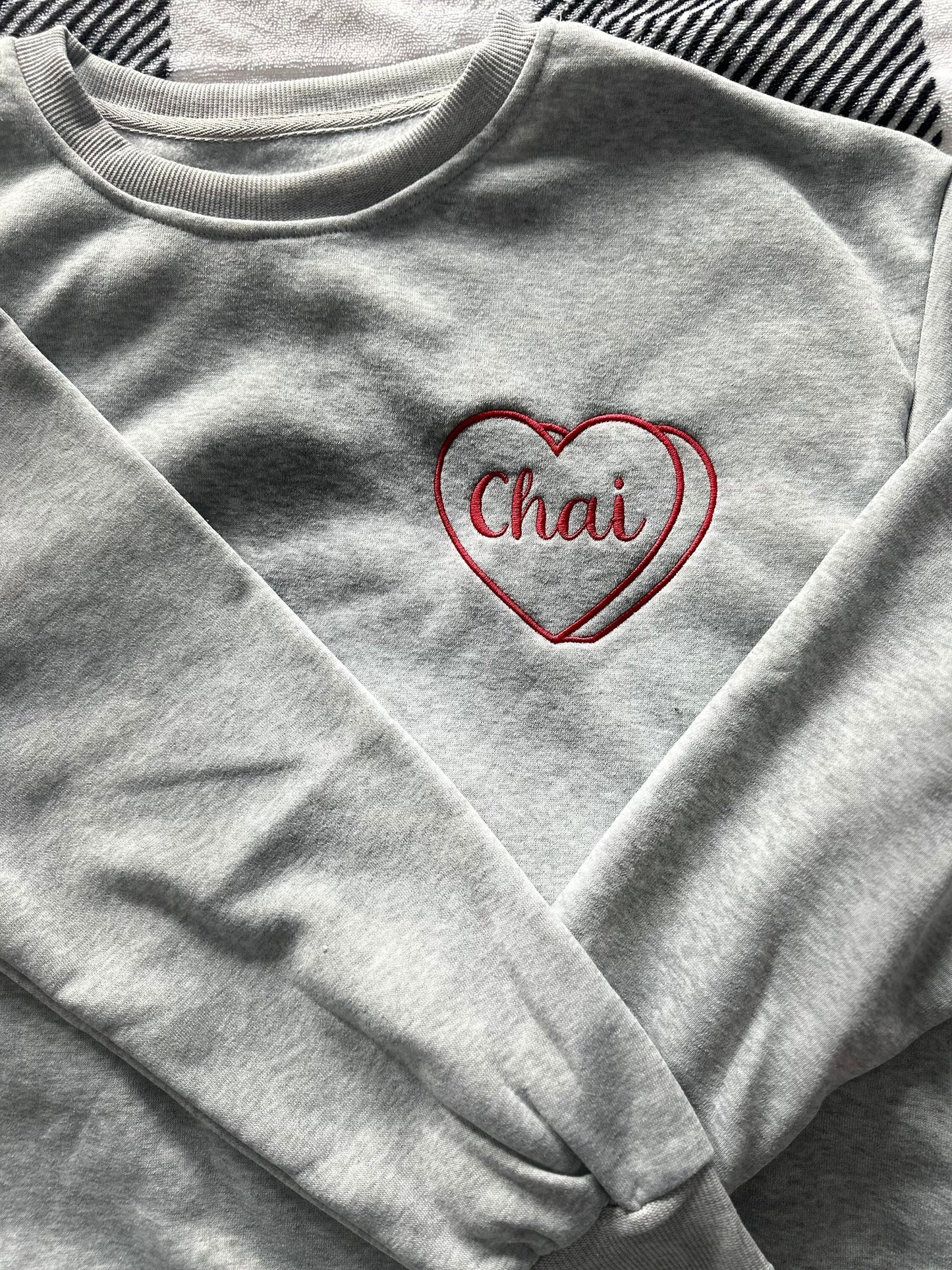 Custom Sweetheart embroidered crewneck