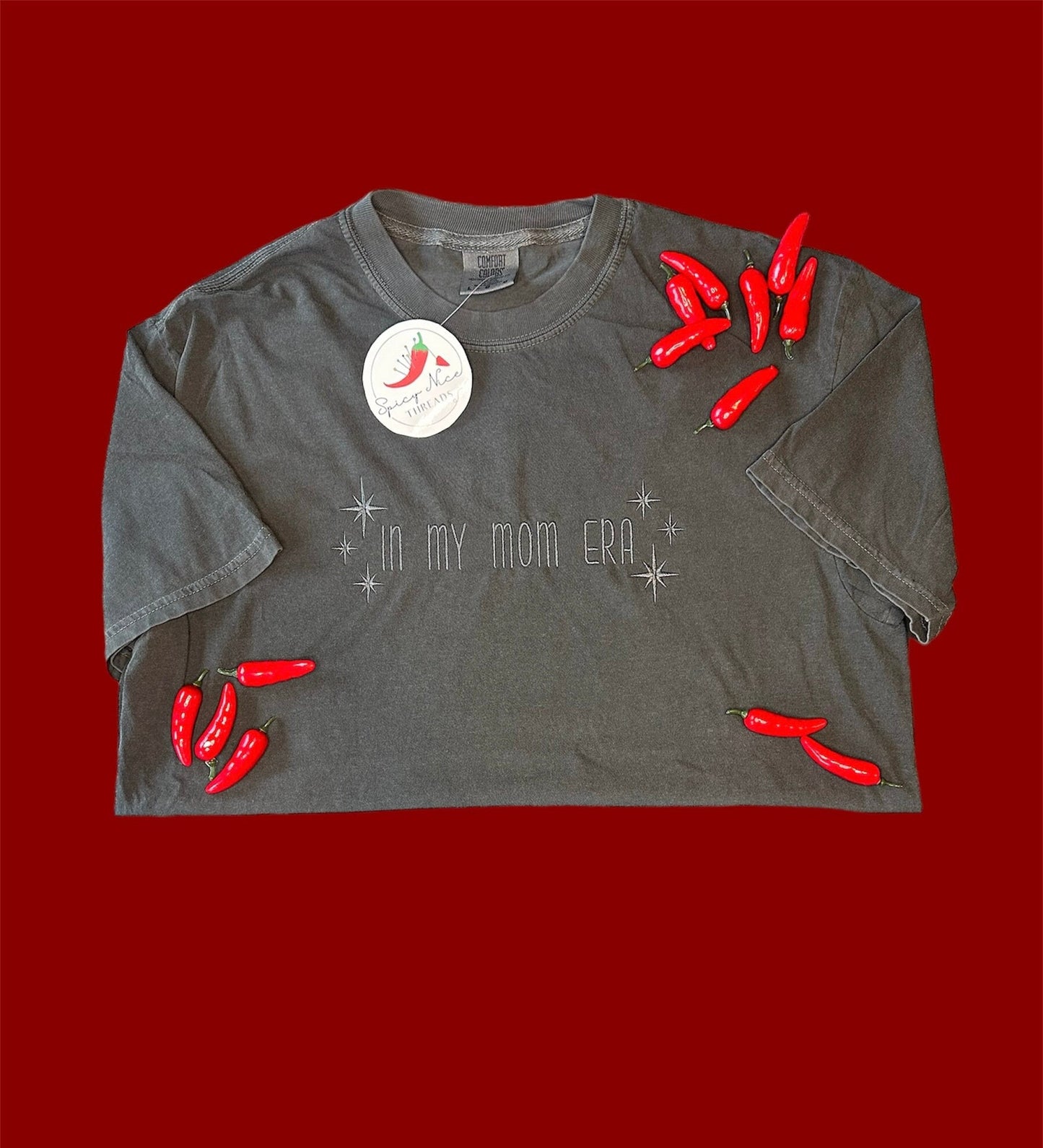 Embroidered ‘In My Mom Era’ shirt | Mom life t-shirt soft | Mother Tee | monochrome | mamma | gift for her | gift for mom | Mother’s Day