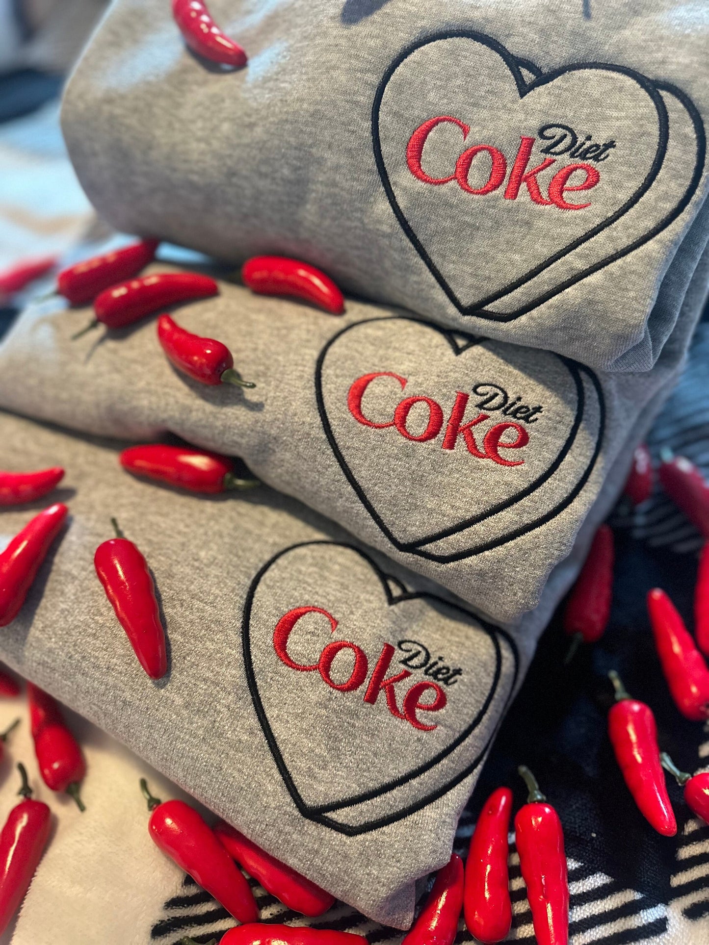 Diet Coke embroidered Crewneck | hoodie | Gifts for her | Diet Coke Addict | T-Shirt| Mother's day | Coca Cola | Soda l Valentine’s Day
