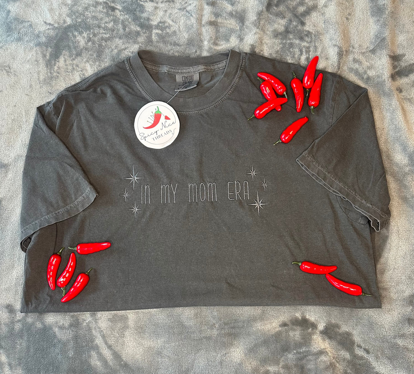 Embroidered ‘In My Mom Era’ shirt | Mom life t-shirt soft | Mother Tee | monochrome | mamma | gift for her | gift for mom | Mother’s Day