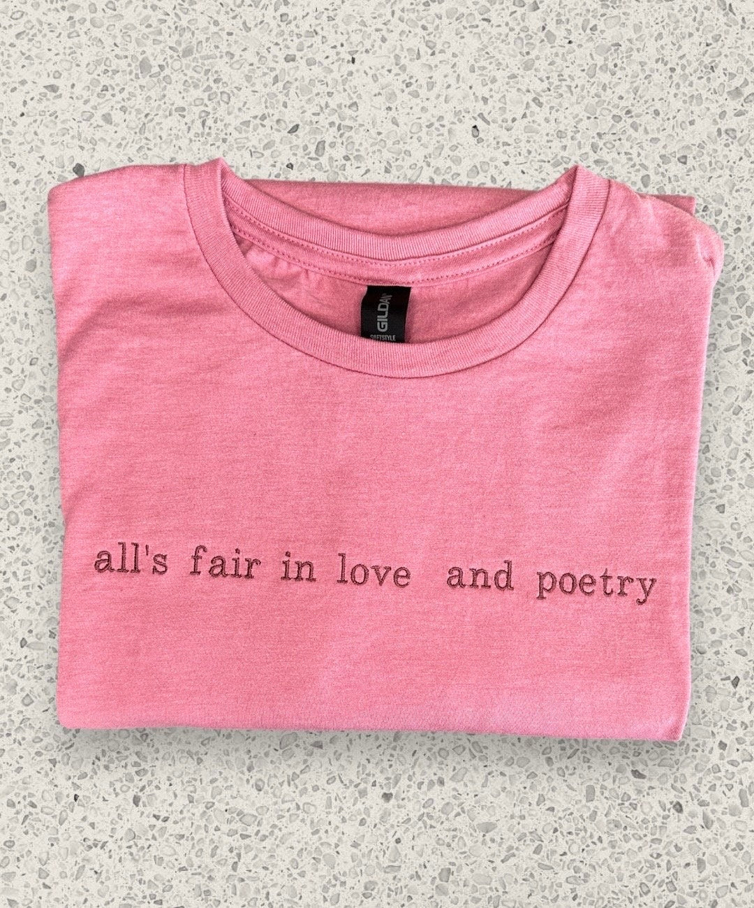 TTPD Poetry embroidered soft tee | Gift for Swiftie | Gift for Her him| All's fair in love | The Chairman | tortured poets | and poetry