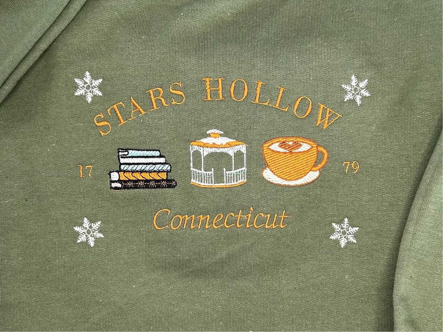 Stars Hollow embroidered crewneck | Luke’s diner Coffee | Gilmore Girls | Rory | Fall | Lorelei | Team Jess | Logan | Dean | Chilton | shirt