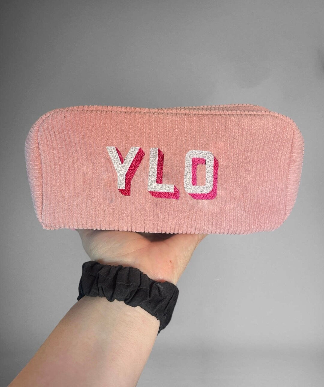 Custom Embroidered cosmetic bag, personalized bag, Bridesmaid gift,proposal box, Corded Makeup Bag, Bridesmaid Gift, Bachelorette Gift bride