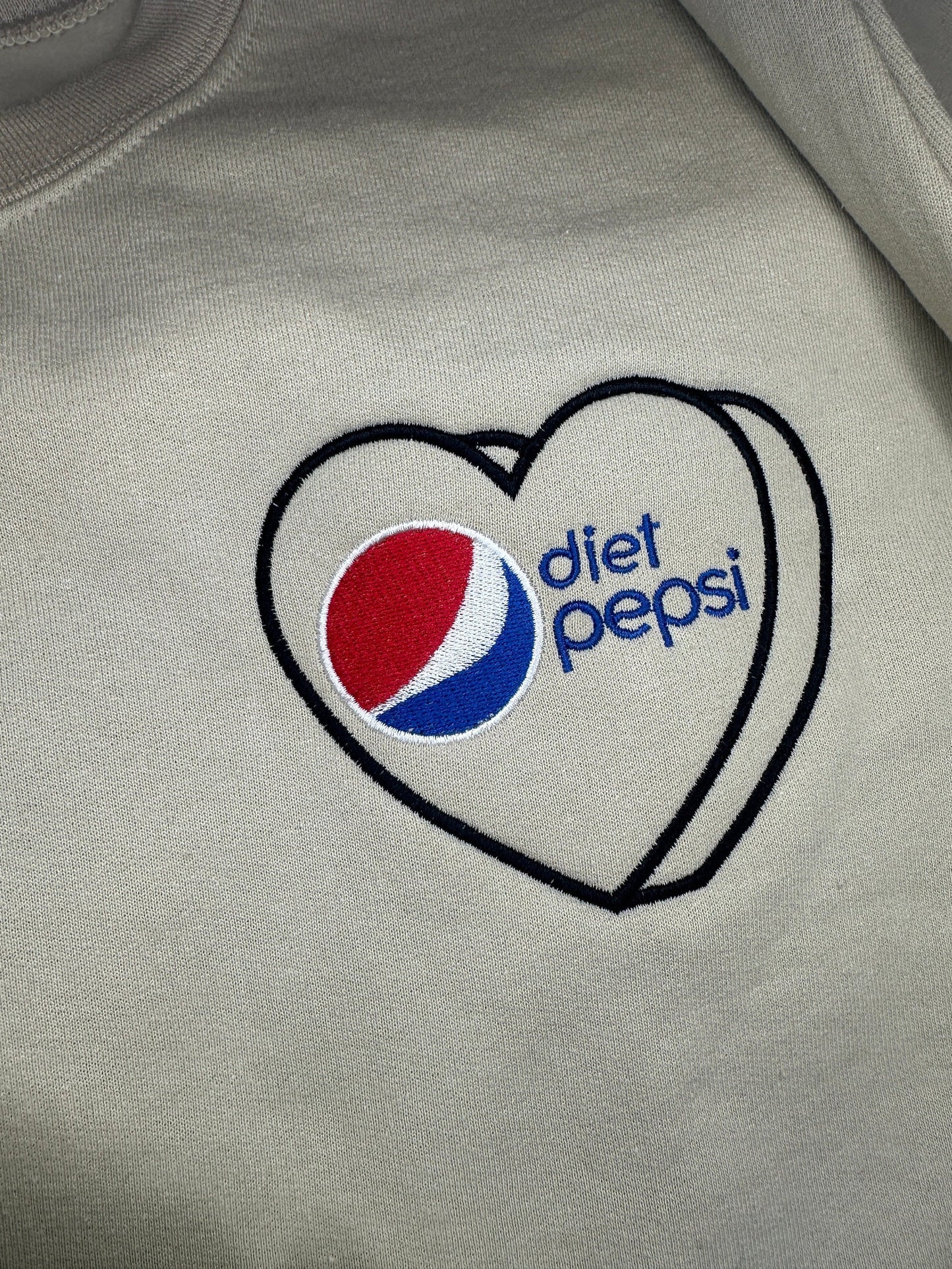 Diet Pepsi embroidered Crewneck | Pepsi sweatshirt | Gifts for her | Mother's day present | Soda Lover | Pepsi cola lover gift | Valentines