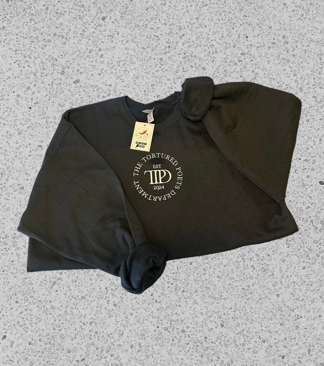 TTPD Poetry embroidered crewneck | All is Fair Sweatshirt | Gift for Swiftie | Gift for Her him| All's fair in love | The Chairman