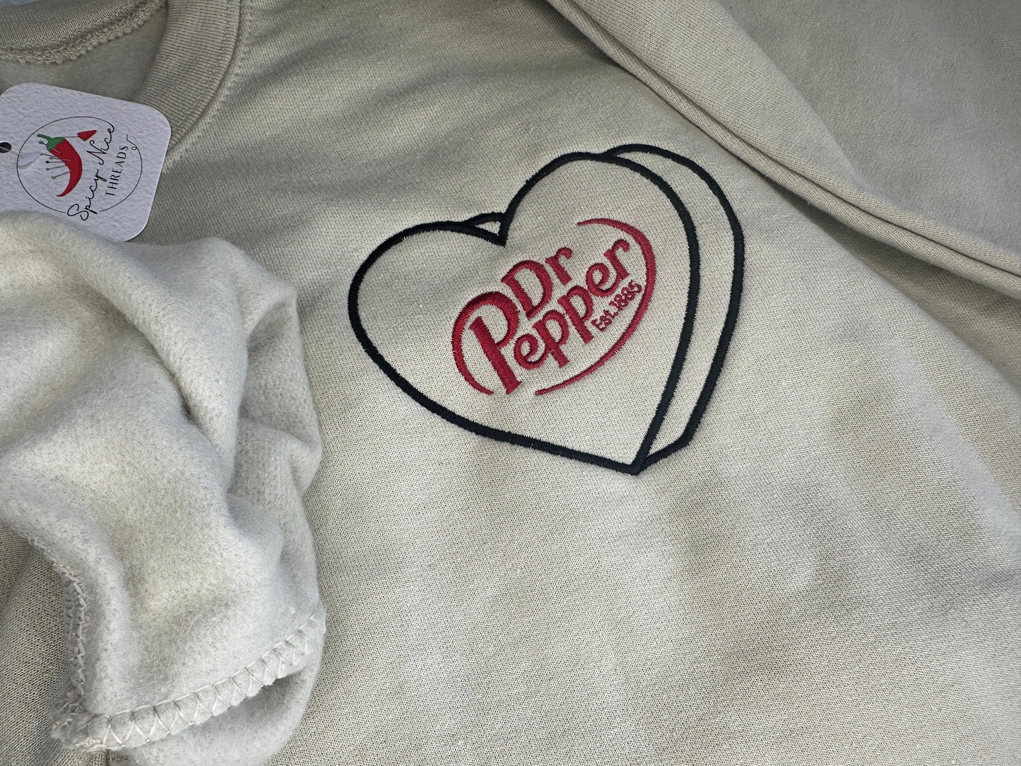 Dr. Pepper embroidered Crewneck | Gifts for her | DP Addict | Obsession | Mom life | birthday gift present | 23 flavors | Valentine’s Day