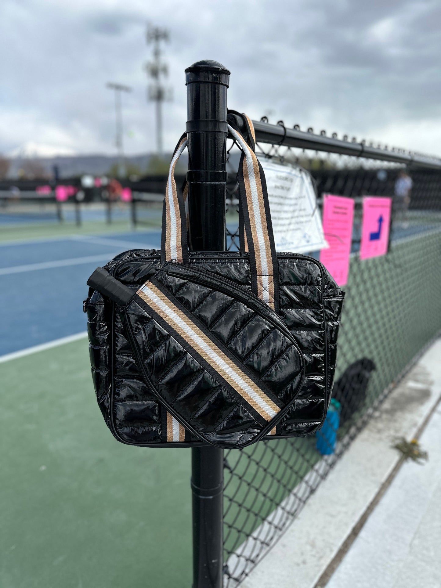 Custom embroidered puffy pickleball bag | monogram | embroidery initials | personalized paddle bag | gift for him her | pickleball gift