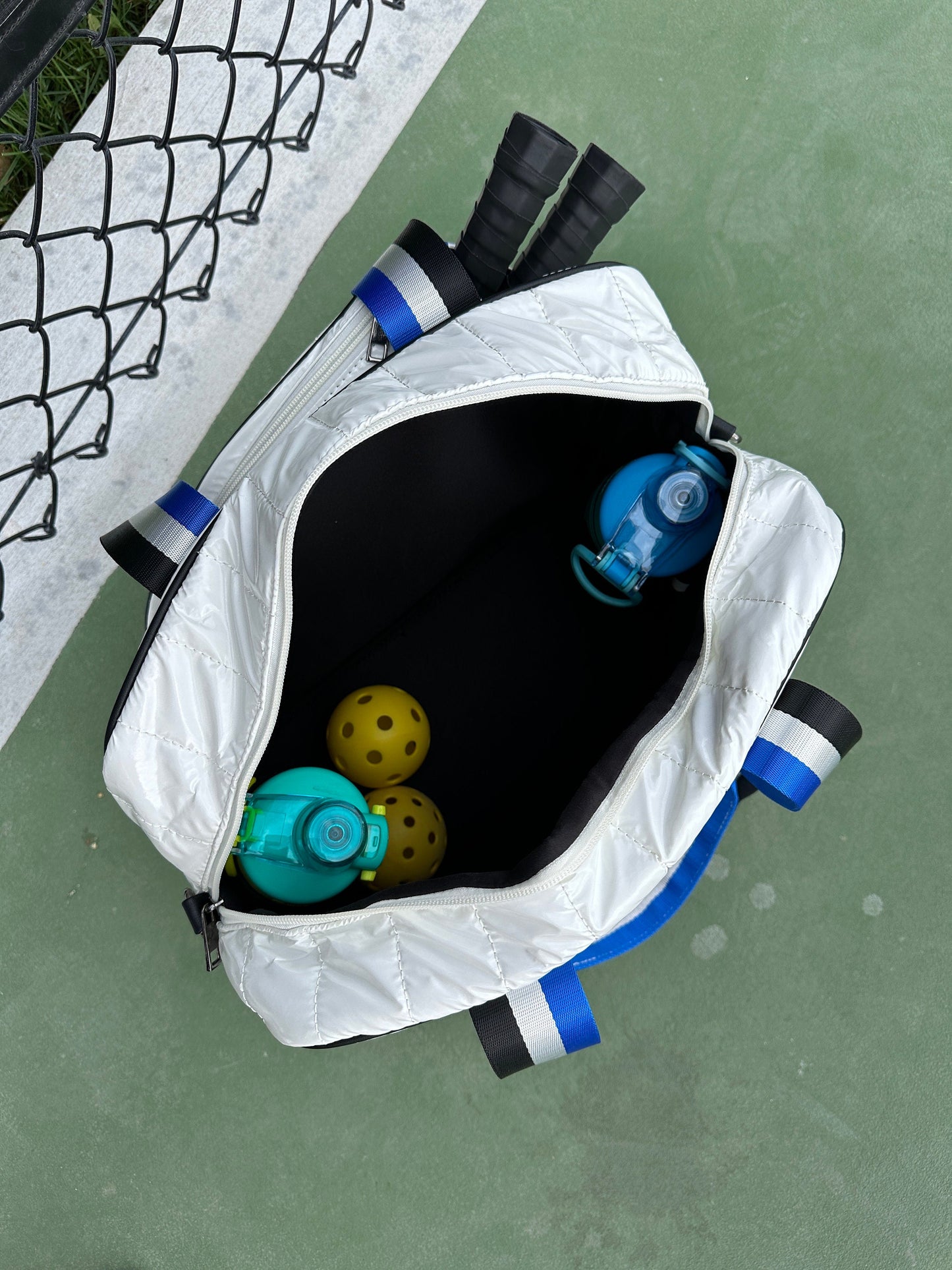 Custom embroidered puffy pickleball bag | monogram | embroidery initials | personalized paddle bag | gift for him her | pickleball gift