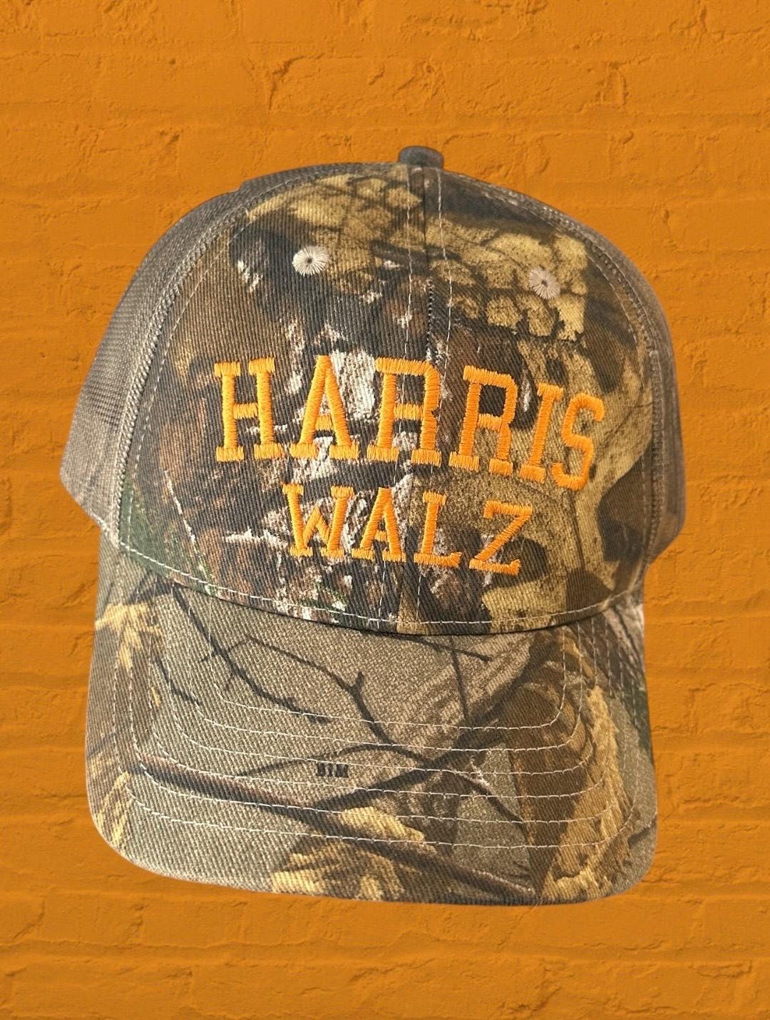 Harris Walz 2024 camo embroidered hat | Kamala Harris | Tim Walz | Presidental merch | childless cat lady 2024 | baseball cap |Realtree Xtra