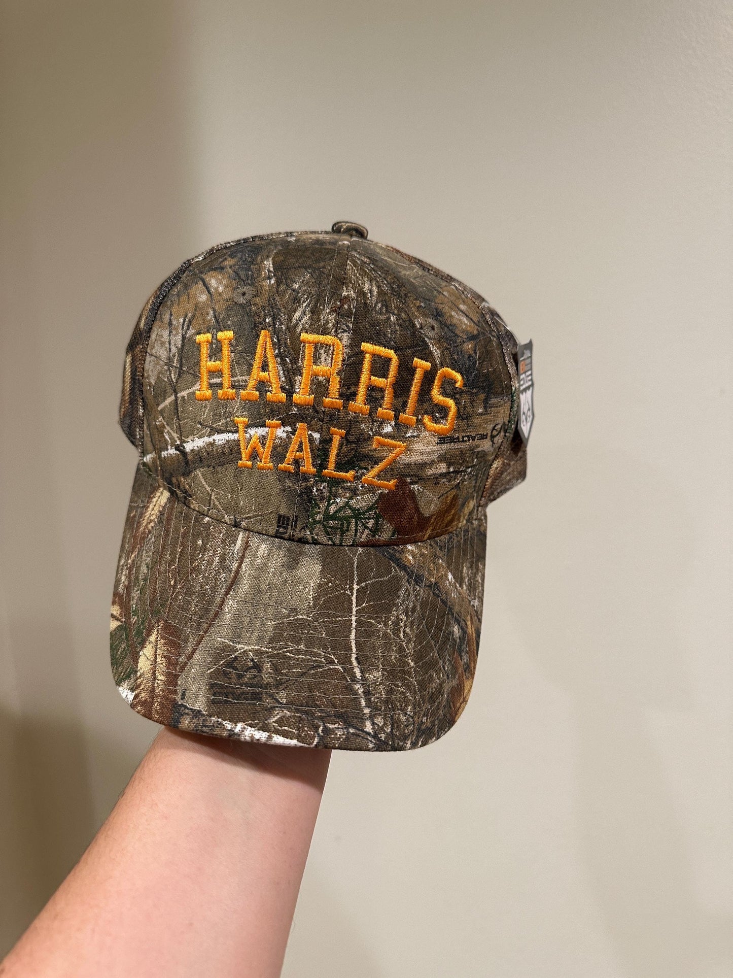 Harris Walz 2024 camo embroidered hat | Kamala Harris | Tim Walz | Presidental merch | childless cat lady 2024 | baseball cap |Realtree Xtra