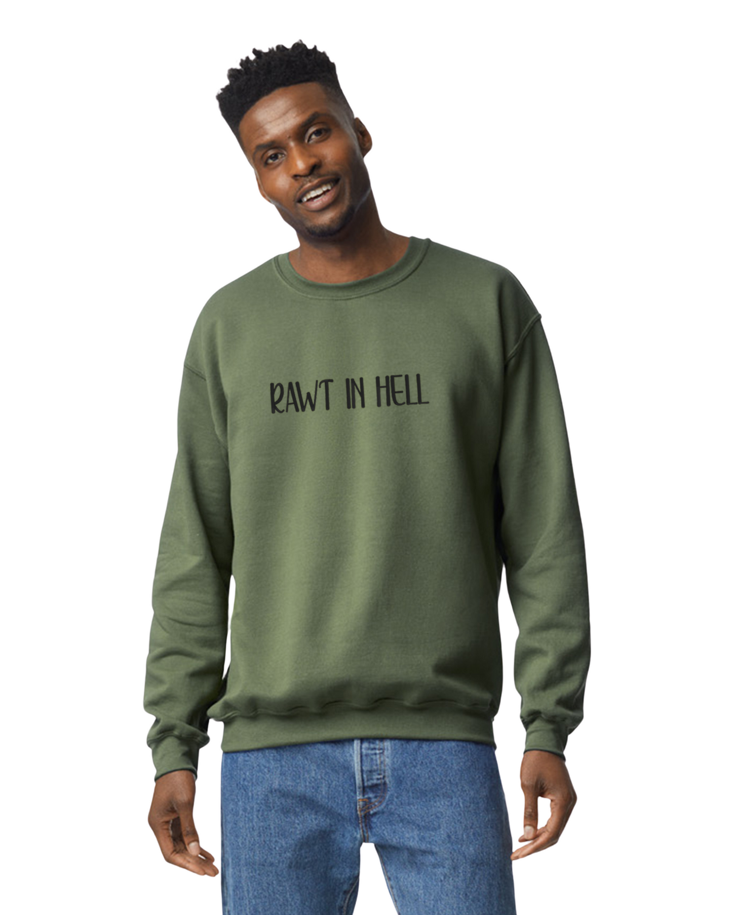 "Rawt in Hell" Embroidered crewneck | Vanderpump Rules | VPR | Team Ariana | Jax | SUR | Pumptini | TomTom | Schwartz and Sandy's