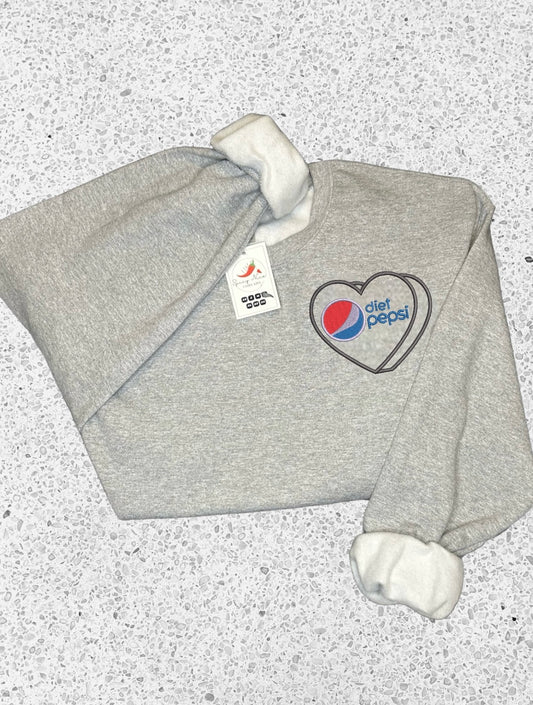 Diet Pepsi embroidered Crewneck | Pepsi sweatshirt | Gifts for her | Mother's day present | Soda Lover | Pepsi cola lover gift |Trendy shirt