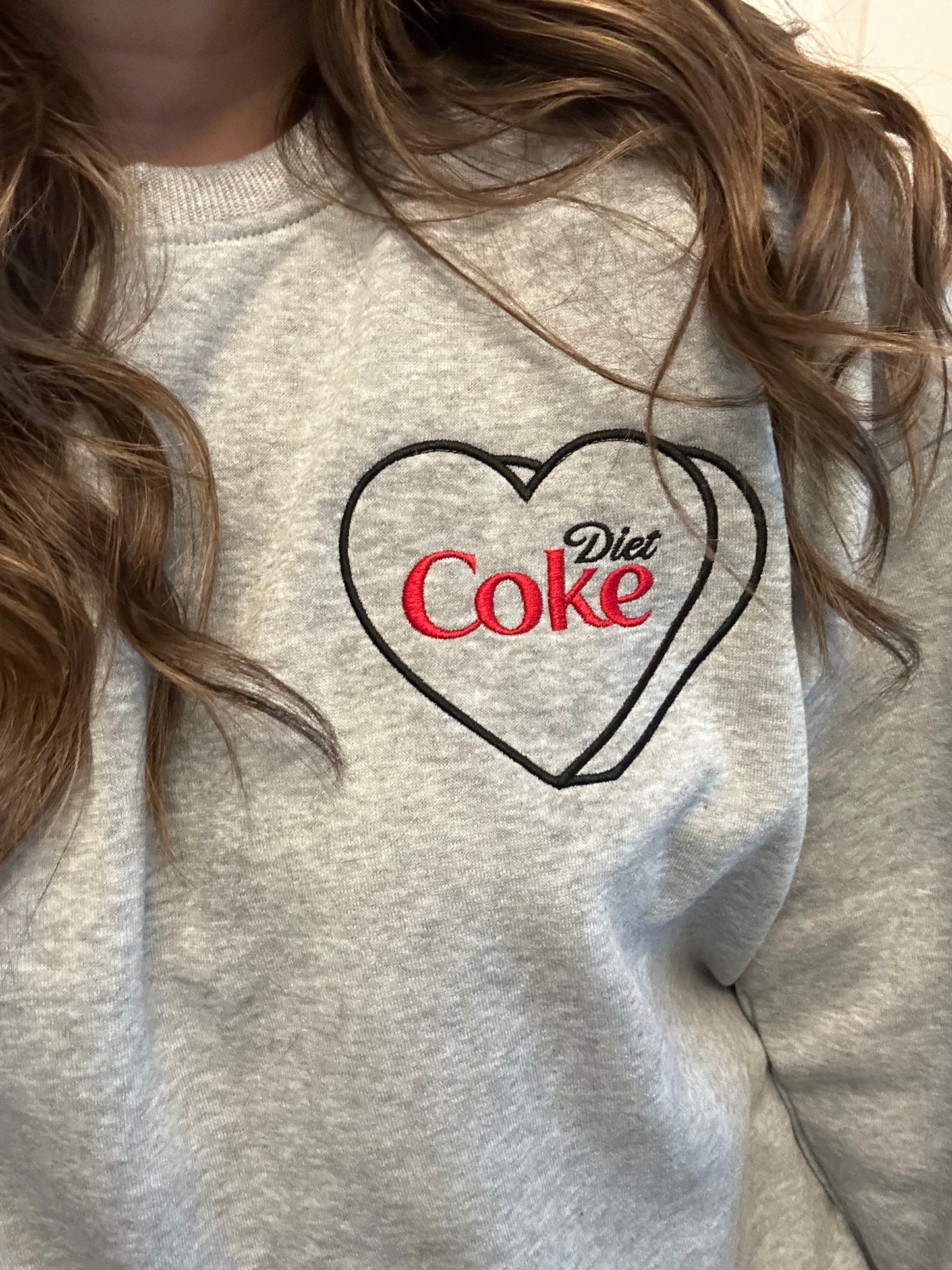 Diet Coke embroidered Crewneck | DC | Gifts for her | love | Diet Coke Addict | DPlover | Coke |soda | mom gift…