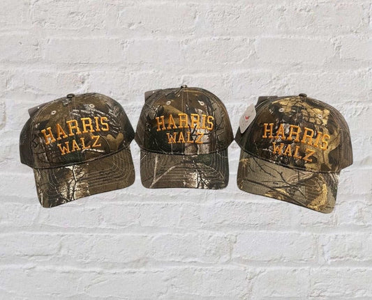 Harris Walz 2024 camo embroidered hat | Kamala Harris | Tim Walz | Presidental merch | childless cat lady 2024 | baseball cap |Realtree Xtra